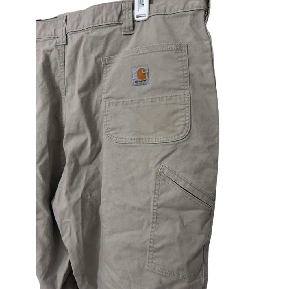 Carhartt Rugged Flex Relaxed Fit Work Pants Mens Size 44 x 30 Canvas Khaki - Picture 4 of 7